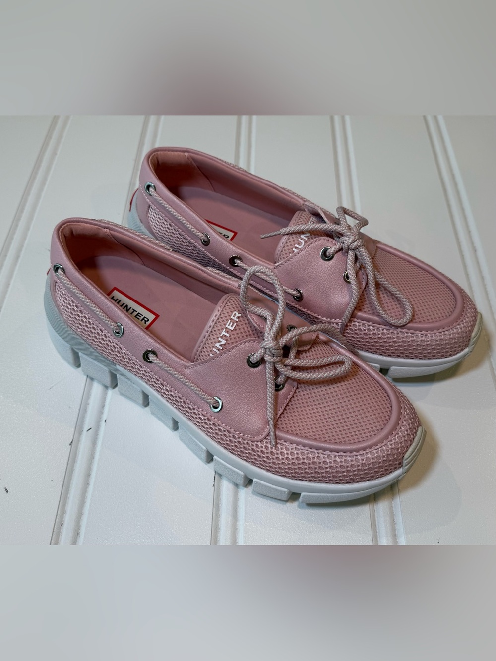 Hunter Sasa Slip On Pink Loafers Boat Shoe Women 9.5M